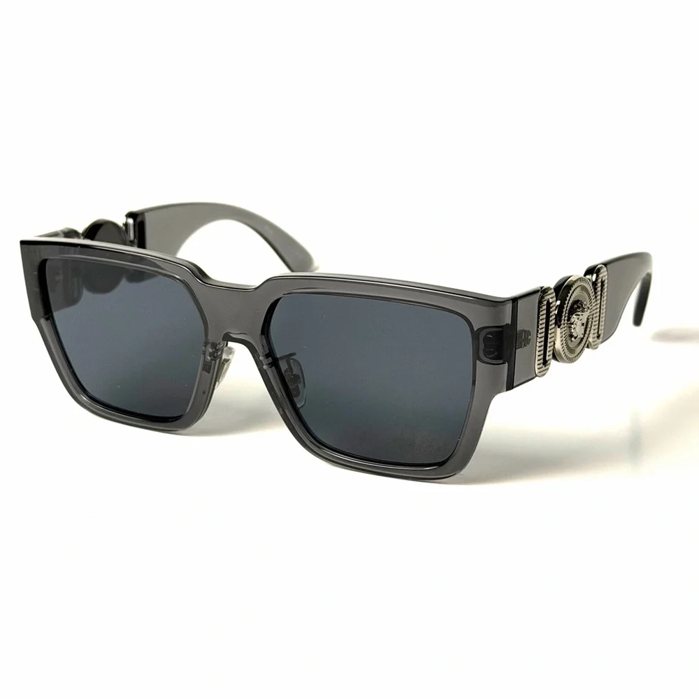 Versace Mod 4483 D 593/87 Gray Sunglasses Silver With Nose Pads Authentic New